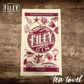 Pink Tea Towel | Filey Distillery